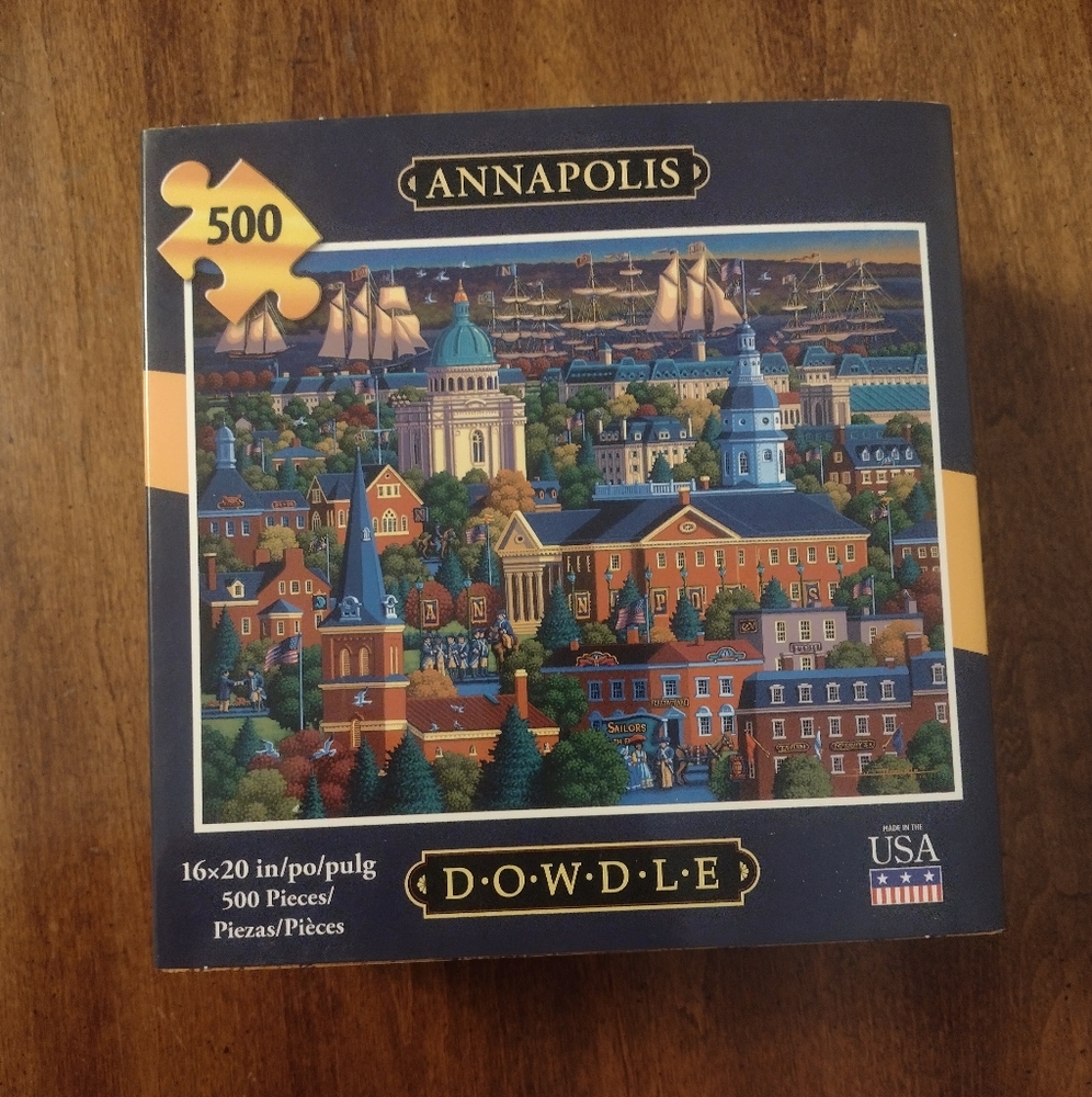 Annapolis 500 Piece Jigsaw Puzzle Dowdle Folk Art Annapolis Maryland